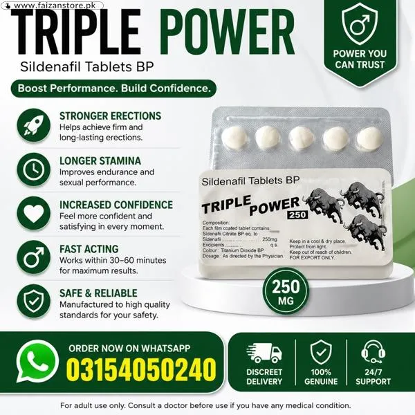Triple Power 250Mg Tablets in Pakistan