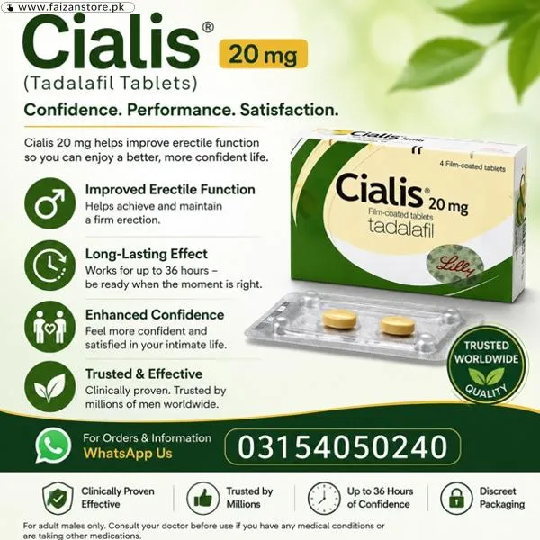 Cialis 20mg 10 Tablets in Pakistan
