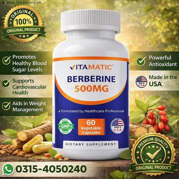 Vitamatic Berberine 500mg Vegetable Capsules In Pakistan