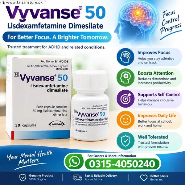 Vyvanse 50mg Capsules Price In Pakistan
