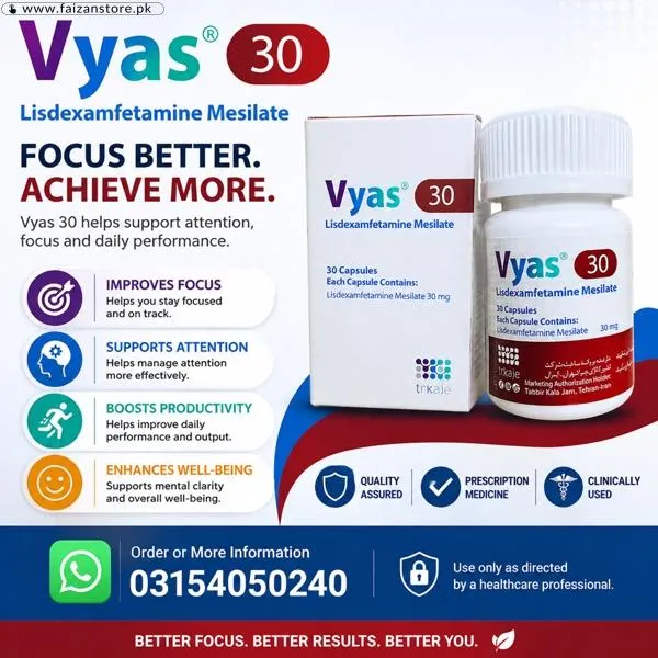 Vyas 30mg Capsules Price in Pakistan