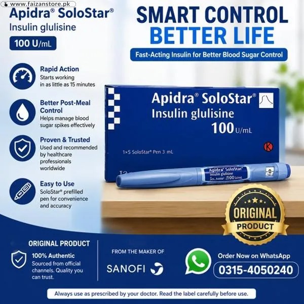 Apidra 100iu Solostar Injection In Pakistan
