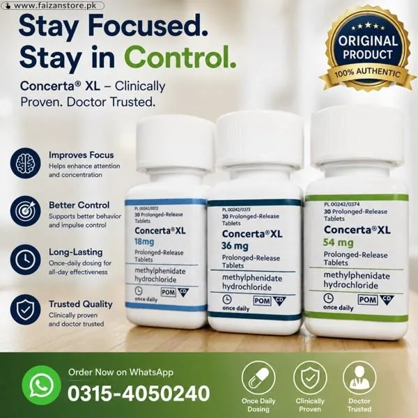 Concerta XL 54mg Tablets In Pakistan