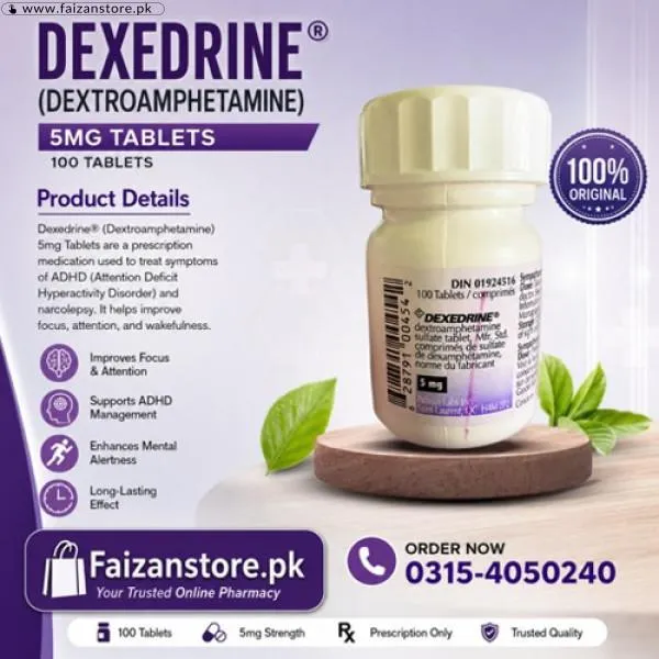 Dexedrine Dextroamphetamine Sulfate 5mg Tablets In Pakistan