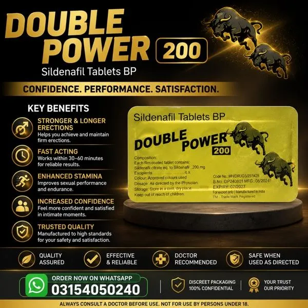 Double Power 200mg Tablets in Pakistan