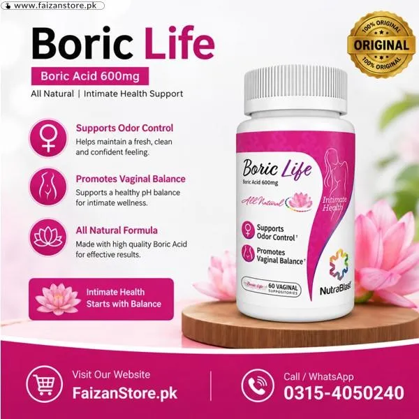 NutraBlast Boric Acid Vaginal Suppositories In Pakistan