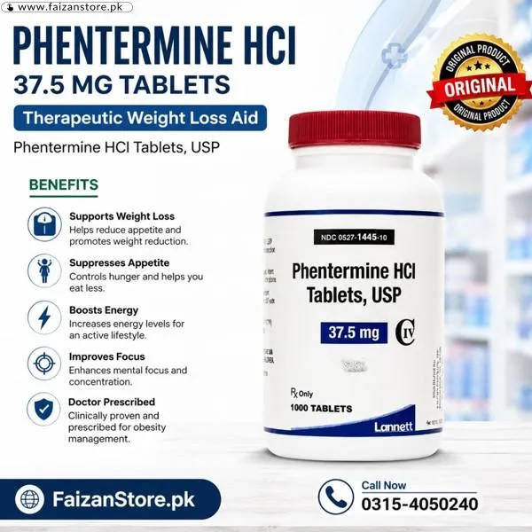 Phentermine Hydrochloride Tablets Usp 37.5 Mg In Pakistan