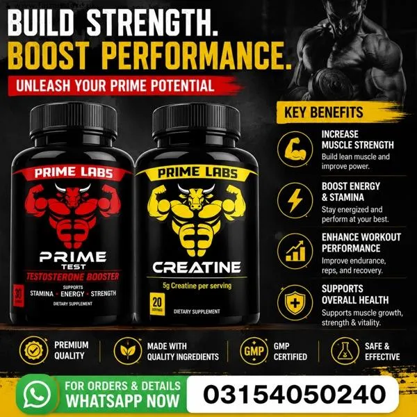 Prime Labs Creatine Monohydrate Capsules in Pakistan