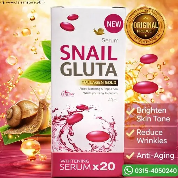 Snail Gluta Collagen Gold Whitening Serum In Pakistan